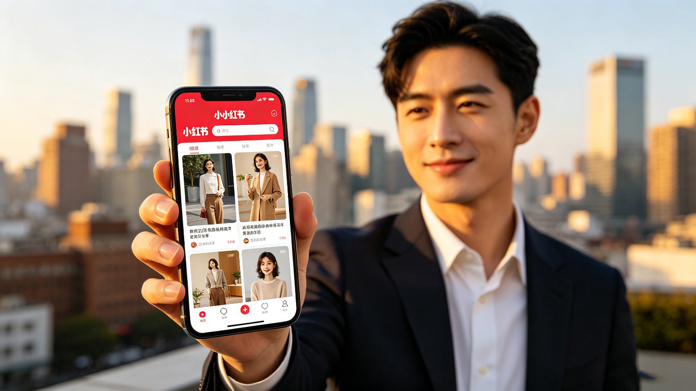 Xiaohongshu marketing on smartphone